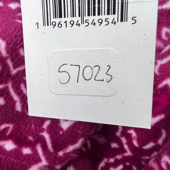 Nautica Womens V-Neck Pullover Patterned Cozy Fleece Pajama Top Purple Large NWT - Picture 6 of 6